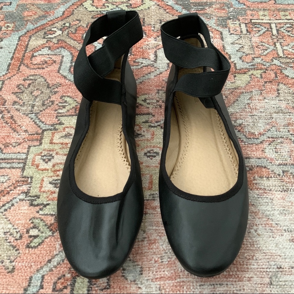 Urban Kimchi Blue Elastic Cross Strap Flats 9 - Picture 7 of 10